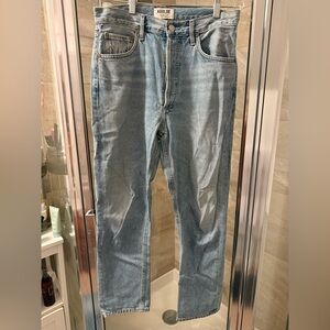 Agolde Light Blue Straight Jeans